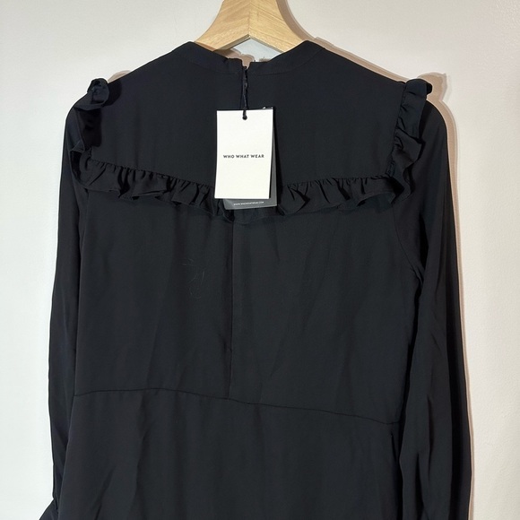 Who What Wear Black Ruffle Dress size Small - Picture 5 of 11